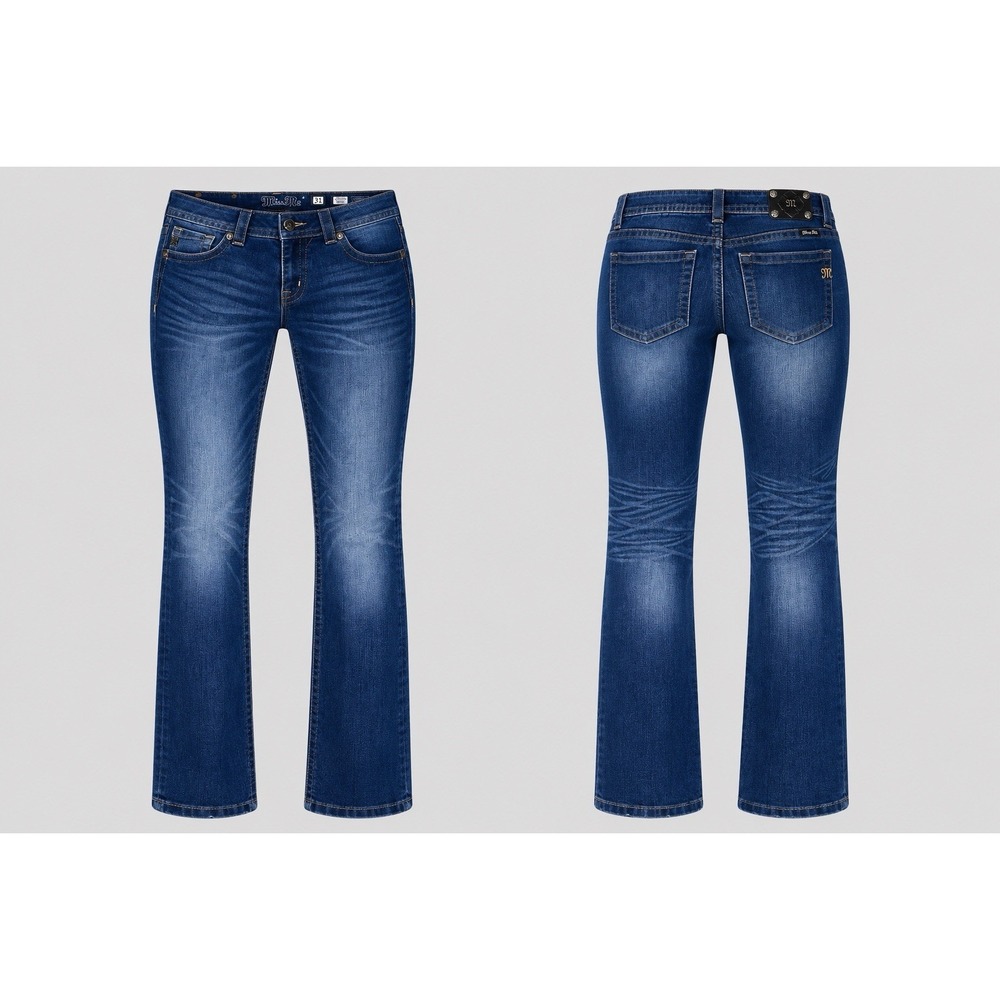 Miss Me JEANS MID RISE SKINNY  Women's 31 THICK STITCH Y2K EMBELISHED